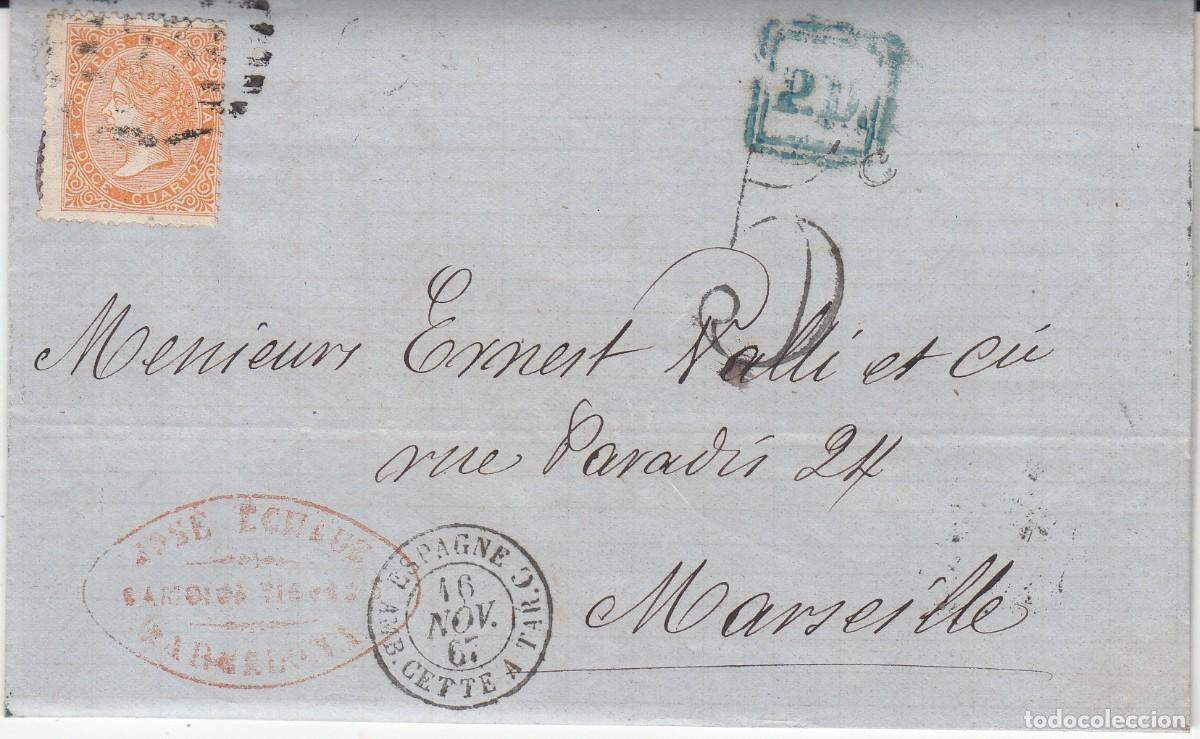 Sellos: 1877 CARTA CON NUMS. 175 Y 183 DE SASTRER&Iacute;A CATALANA EN BARCELONA DESTINO TERRASSA