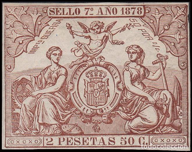 Sellos: Espa&ntilde;a - Fiscales - P&oacute;lizas - Alemany * 199 - 1878 - 2,50 Pts.