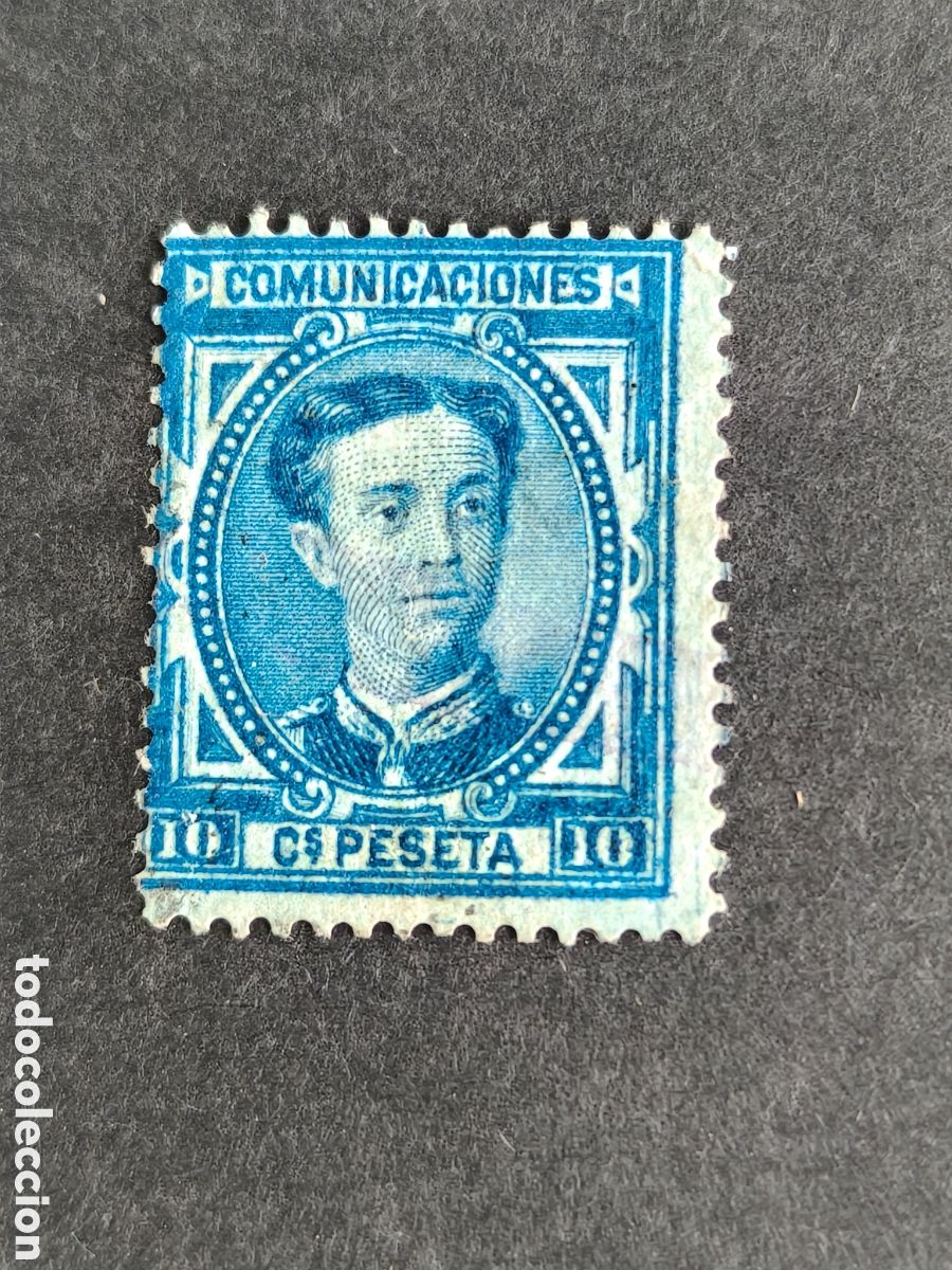 Sellos: Espa&ntilde;a sellos Alfonso XII edifil 175 sellos usado super lujo