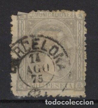 Stamps: PC512 Sellos Espa&ntilde;a a&ntilde;o 1875 EDIFIL 168&ordm; sello original en usado v.c. 49 &euro;