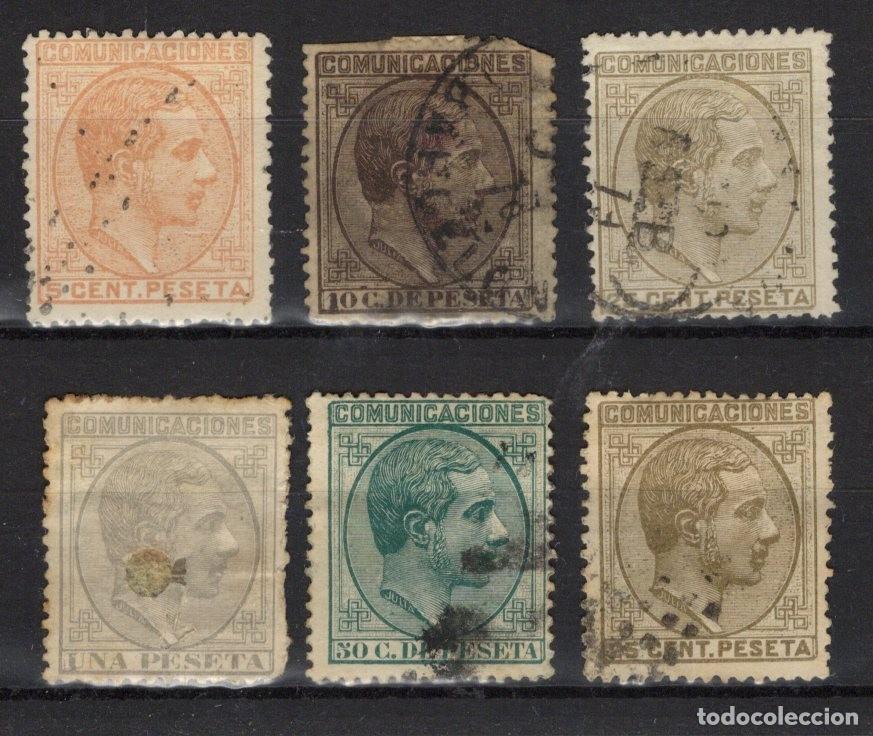 Stamps: PC519 Sellos Espa&ntilde;a a&ntilde;o 1878 ALFONSO XII 6 valores en usado