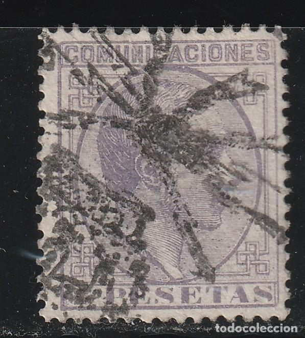 Stamps: EDIFIL 198&ordm; ALFONSO XII 4 PTAS VIOLETA VALOR DE CATALOGO + DE 220 &euro;