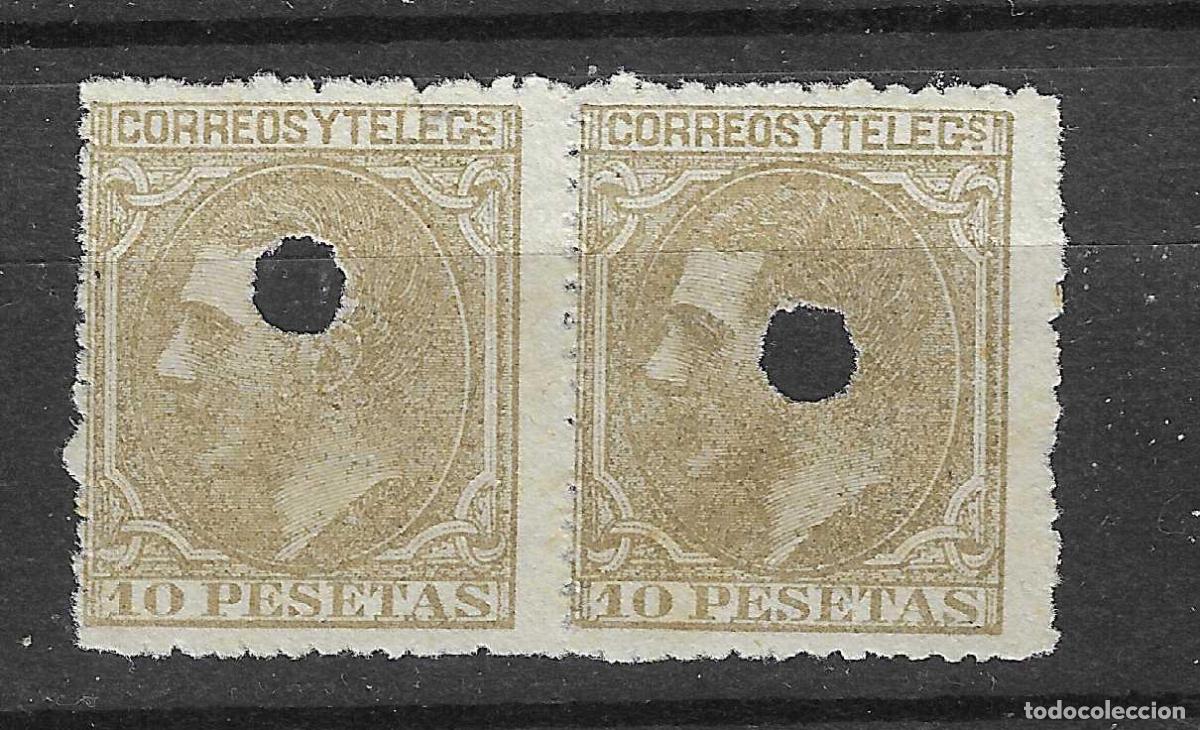 Timbres: 1879 ALFONSO XII EDIFIL 209&ordm; USADO EN PAREJA