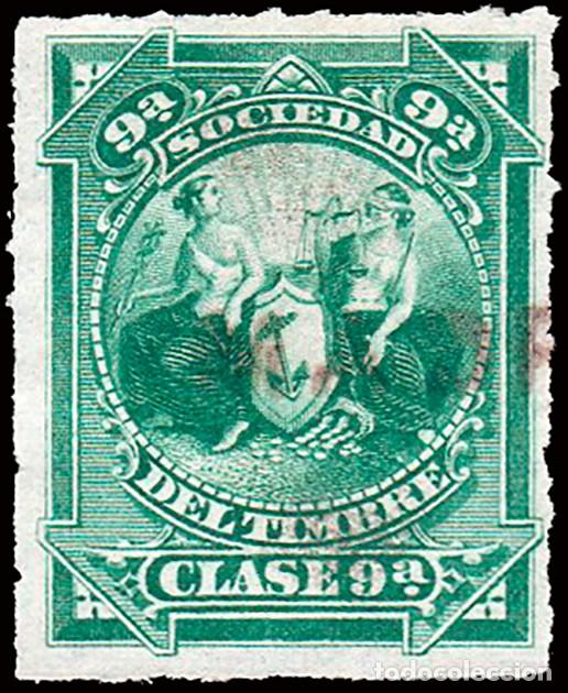 Sellos: Espa&ntilde;a - Fiscales - Sociedad Timbre - Alemany o 105 - 1878