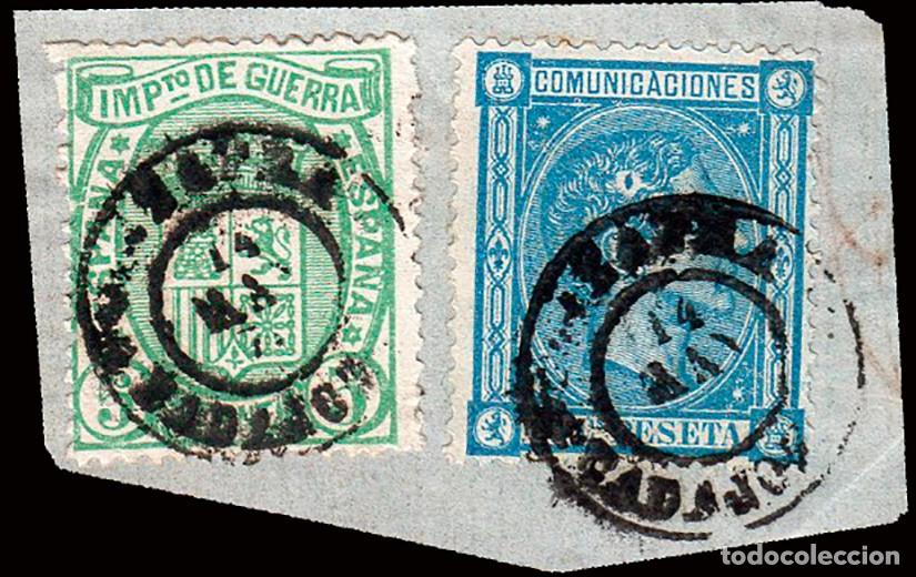 Sellos: Badajoz - Edi o 164+154 - Fragmento Mat Fech. Tp. II &rdquo;Zafra&rdquo;