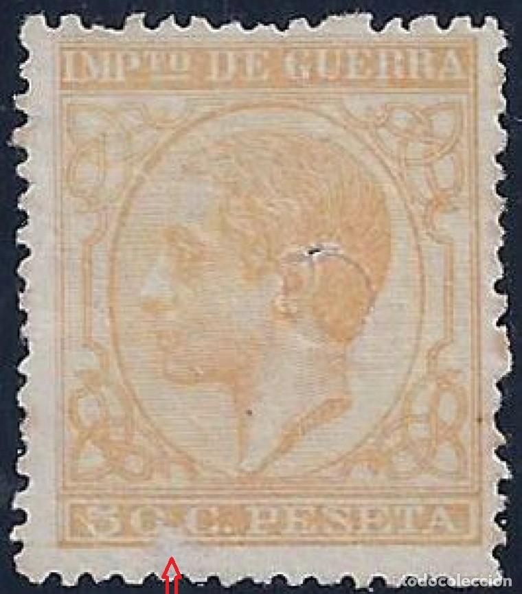 Sellos: 1876 ALFONSO XII IMPUESTO GUERRA 50 CTS. TEL&Eacute;GRAFOS. RAR&Iacute;SIMO