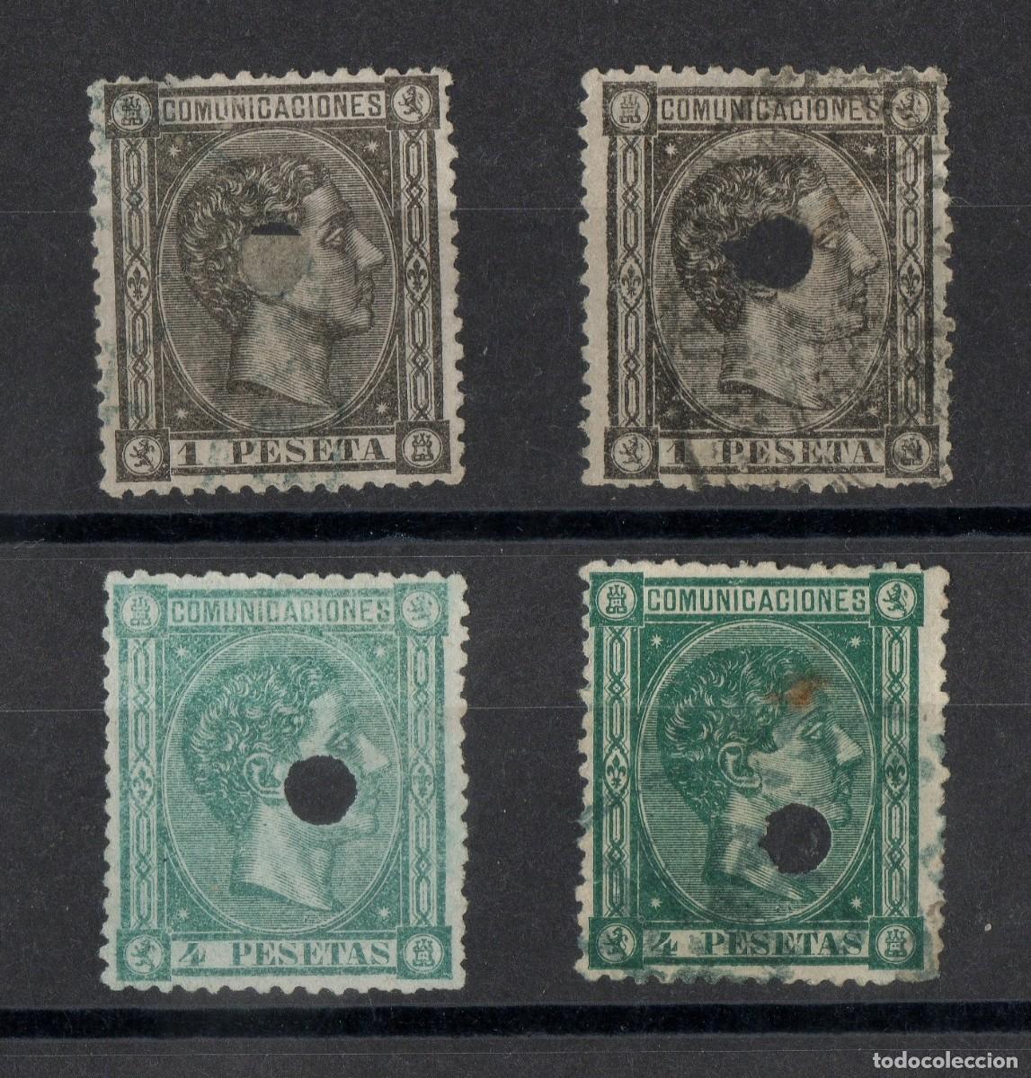 Timbres: 1875 169T 170T Alfonso XII Lote