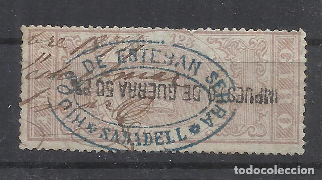 Francobolli: alfonso XII giro sobrecarga impuesto de guerra 10 cts USADO sabadell barcelona