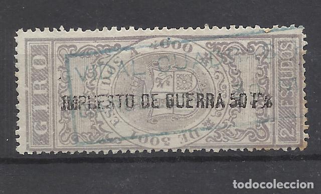 Francobolli: alfonso XII giro sobrecarga impuesto de guerra 2 escudos USADO vidal quadras barcelona
