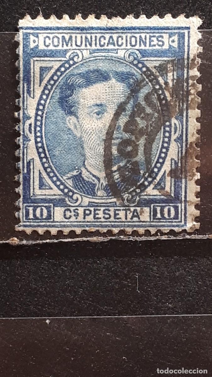 Sellos: ESPA&Ntilde;A. 1876. &deg;. EDIFIL 175