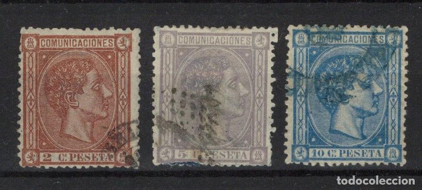 Sellos: PC692 Sellos Espa&ntilde;a A&ntilde;o 1875 Edifil 162/164&ordm; sellos originales en usado v.c. 30 &euro;