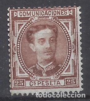 Sellos: alfonso XII 1876 EDIFIL 177 NUEVO(*) VALOR 2022 CATALOGO 8.- EUROS
