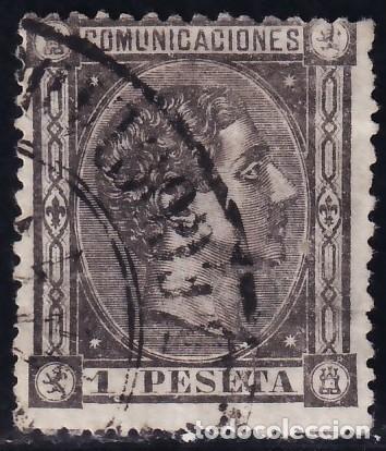 Sellos: ESPA&Ntilde;A, 1875 EDIFIL N&ordm; 169, 1 pts. negro