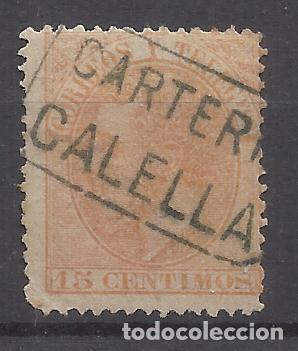 Sellos: ALFONSO XII CARTERIA CALELLA BARCELONA