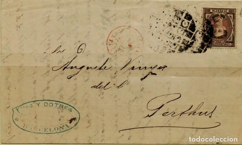 Sellos: FA3335. Emision 1-6-1876. Barcelona a Le Perthus