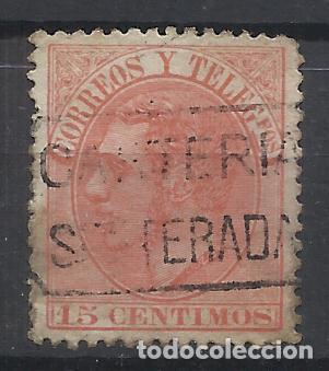 Sellos: alfonso XII EDIFIL 210 CARTERIA SENTERADA LLEIDA LERIDA