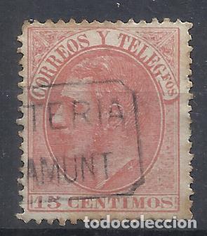 Sellos: alfonso XII EDIFIL 210 CARTERIA AGRAMUNT LLEIDA LERIDA