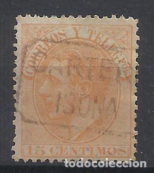 Sellos: alfonso XII EDIFIL 210 CARTERIA ISONA LLEIDA LERIDA