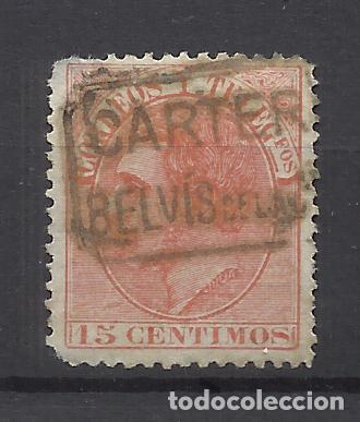 Sellos: alfonso XII EDIFIL 210 fechador BELVIS DE JARA TOLEDO