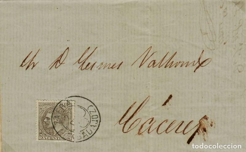 Sellos: FA0905A, FILATELIA. 1880, 21 de diciembre. Zafra a C&aacute;ceres