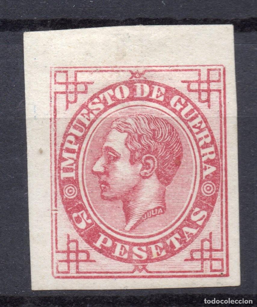 Sellos: ESPA&Ntilde;A 1876 ALFONSO XII N&ordm; 187S (SIN DENTAR) IMPUESTO DE GUERRA, NUEVO CON SE&Ntilde;AL
