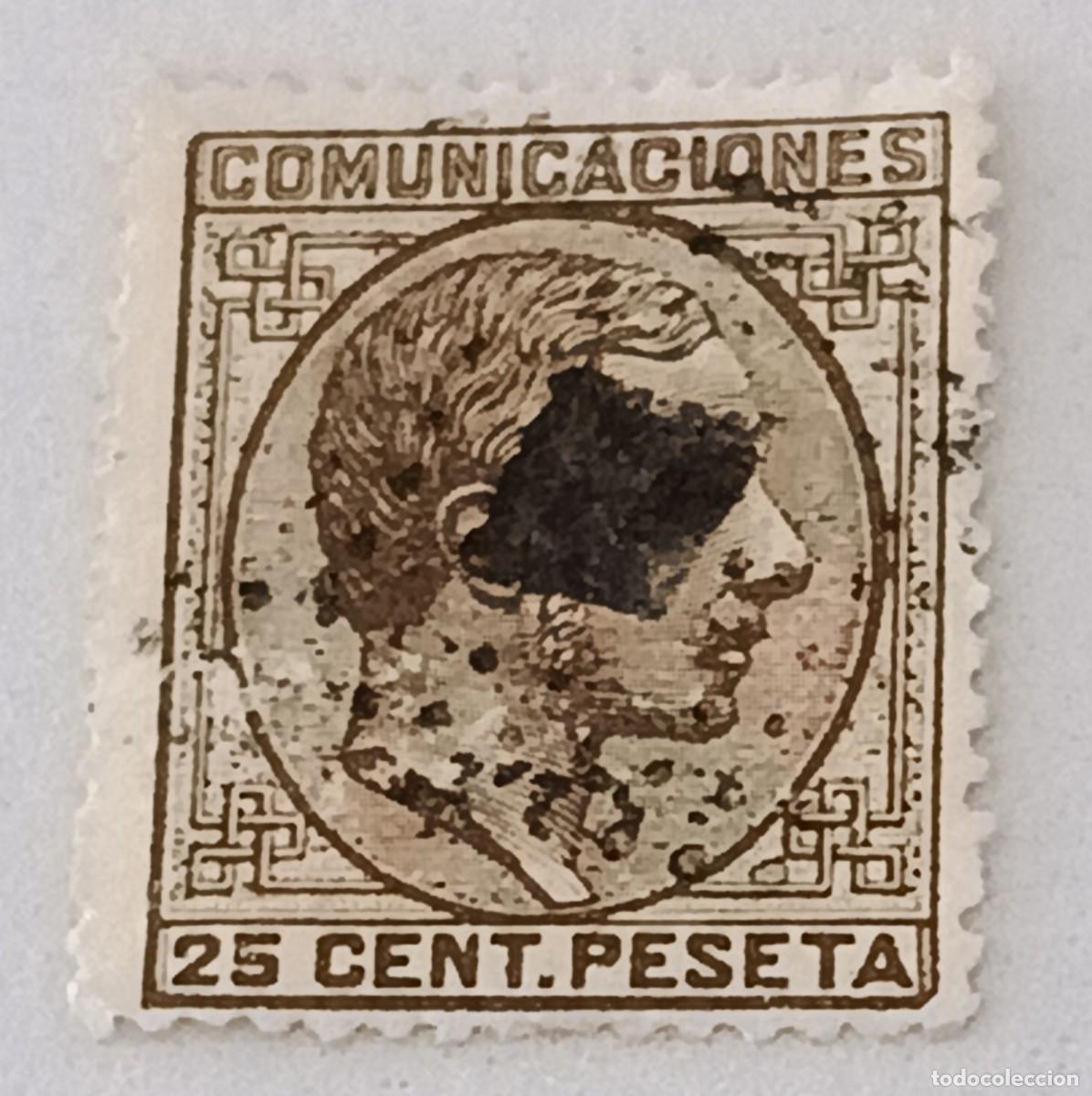 Sellos: Sello Espa&ntilde;a 1878, edifil 194, Alfonso XII.