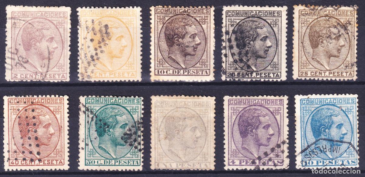 Sellos: ESPA&Ntilde;A ALFONSO XII - &ordm; 190/199 - A&Ntilde;O 1876 - PRECIO EN CATALOGO: 1.445 EUROS