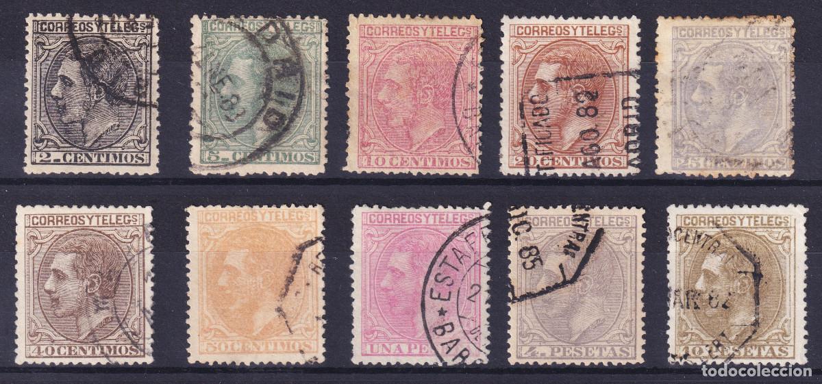 Sellos: ESPA&Ntilde;A ALFONSO XII - &ordm; 200/209 - A&Ntilde;O 1879 - PRECIO EN CATALOGO: 498 EUROS