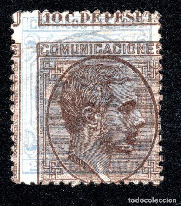 Sellos: EDIFIL 194 ALFONSO XII 1878 (VARIEDAD..DOBLE IMPRESI&Oacute;N/MACULATURA).