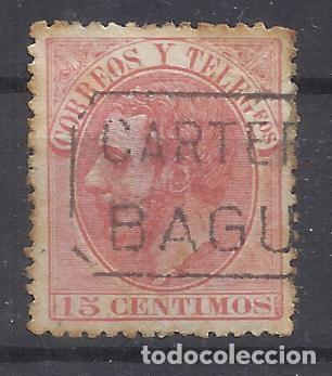 Sellos: ALFONSO XII CARTERIA BAGUR GIRONA GERONA