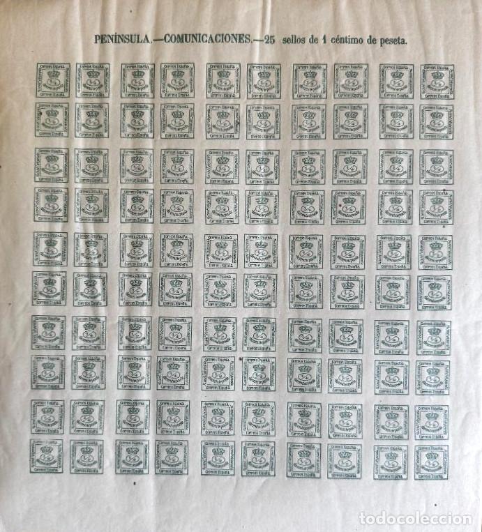 Sellos: SELLO PLIEGO 173**(MNH) 25 SELLOS EN B4 CORONA REAL ALFONSO XII