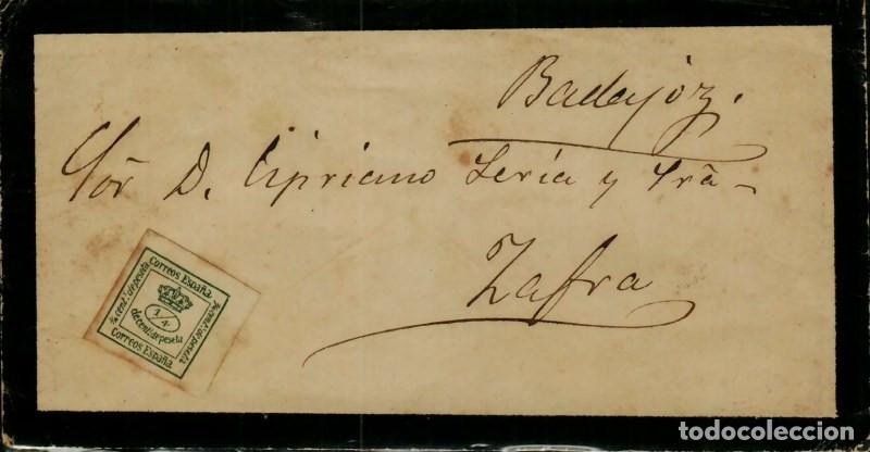 Sellos: FA1493D. HISTORIA POSTAL. Emisi&oacute;n de 1 de diciembre de 1877. Correo dirigido a Zafra