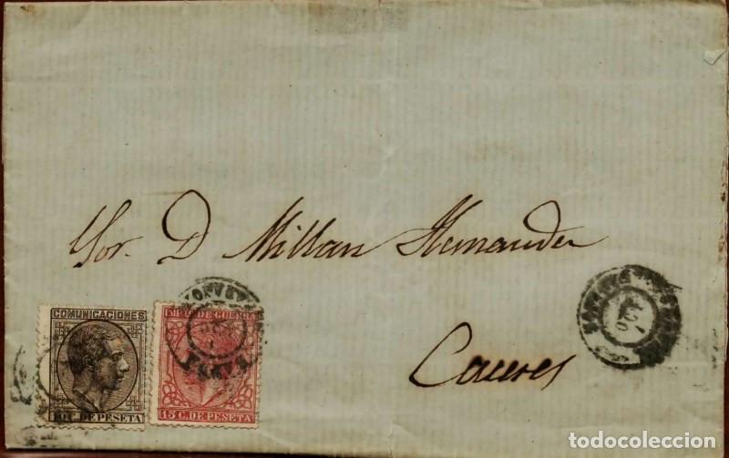 Sellos: FA1541B. HISTORIA POSTAL. Emisi&oacute;n de 1 de julio de 1878. Zafra a C&aacute;ceres