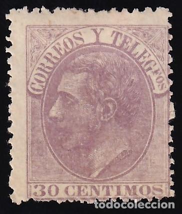 Selos: ESPA&Ntilde;A, 1882 EDIFIL N&ordm; 211 /*/, 30 c. lila.