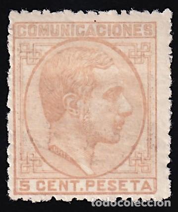 Selos: ESPA&Ntilde;A, 1878 EDIFIL N&ordm; 191 /*/, 5 c. naranja.