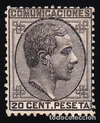 Selos: ESPA&Ntilde;A, 1878 EDIFIL N&ordm; 193 /*/, 20 c negro.