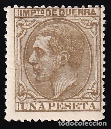 Selos: ESPA&Ntilde;A, 1879 EDIFIL N&ordm; NE 9 /*/, 1 pts. verde oliva, [NO EXPENDIDO]