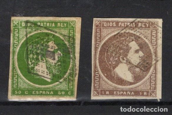 Francobolli: PC944 Sellos Espa&ntilde;a a&ntilde;o 1875 EDIFIL 160/161&ordm; sellos originales SERIE COMPLETA en usado v.c. 290 &euro;