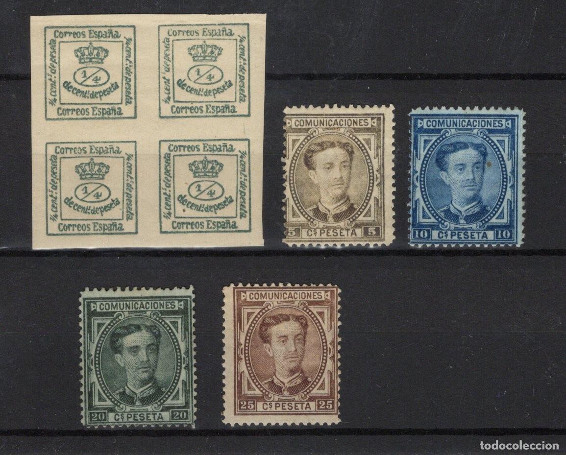 Selos: PC946 Sellos Espa&ntilde;a a&ntilde;o 1876 EDIFIL 173/177* sellos originales en NUEVO v.c. 65 &euro;