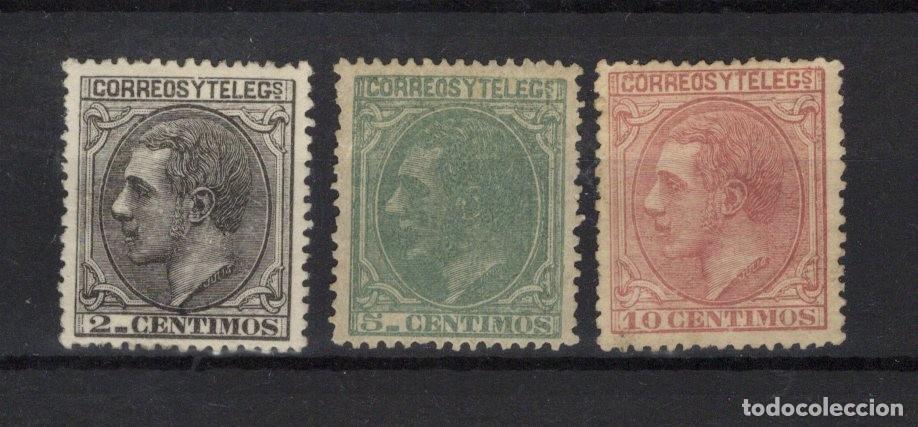 Sellos: PC952 Sellos Espa&ntilde;a a&ntilde;o 1879 EDIFIL 200/202* sellos originales en NUEVO v.c. 46 &euro;