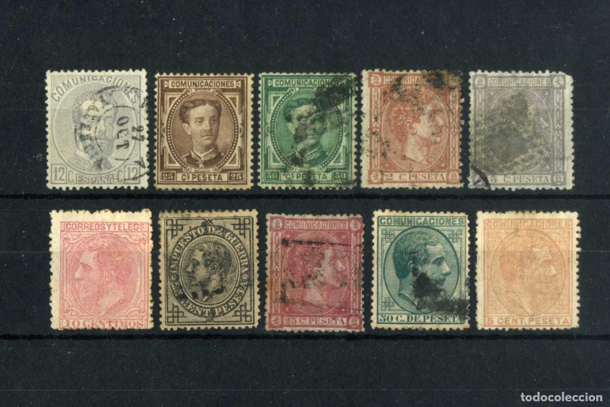 Sellos: XS- AMADEO I y ALFONSO XII Lote x10 Sellos ALGUNO ESCASO 1872-1879