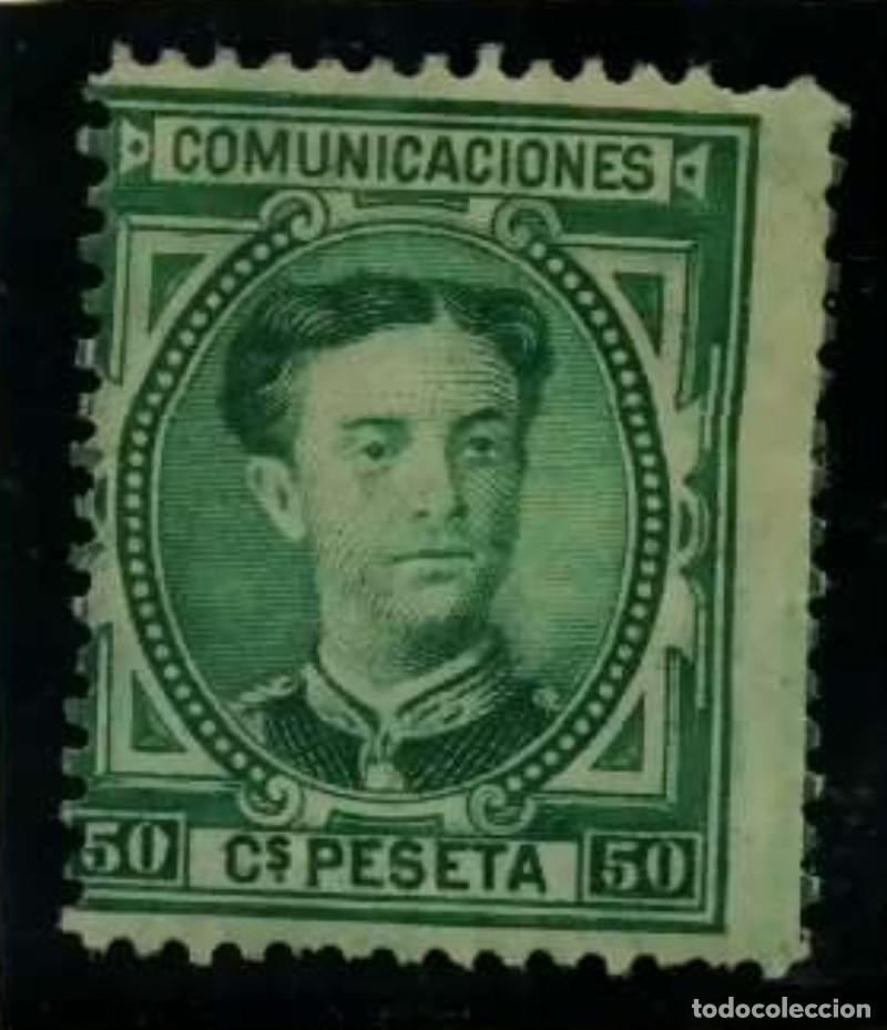 Sellos: FA3356 Emision 1-6-1876. Valor de 50 c. verde NUEVO