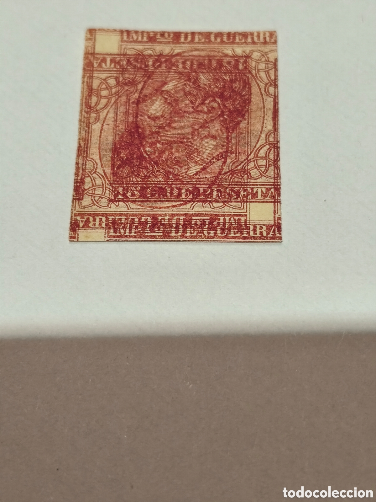Sellos: Sello cl&aacute;sico de Espa&ntilde;a n 188 nuevo maculatura 15 cts granate escaso ( doble impresi&oacute;n ) ver imagene