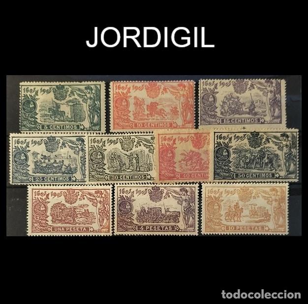 Selos: Edifil 257/66 266 serie completa sellos NUEVOS Espa&ntilde;a 1905 Publicacion El Quijote