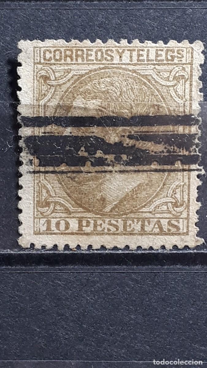 Sellos: ESPA&Ntilde;A. A&Ntilde;O 1879. Edifil 208 barrado
