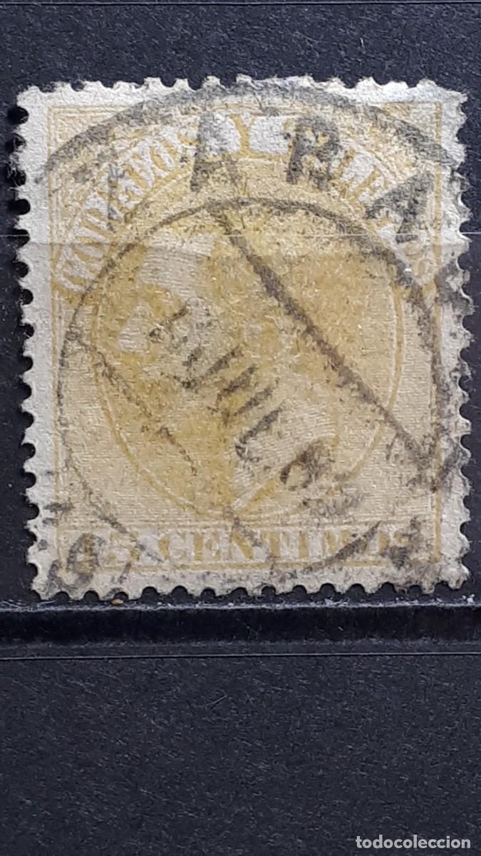 Sellos: ESPA&Ntilde;A. A&Ntilde;O 1882. &deg;. Edifil 210. Matasello de Zaragoza