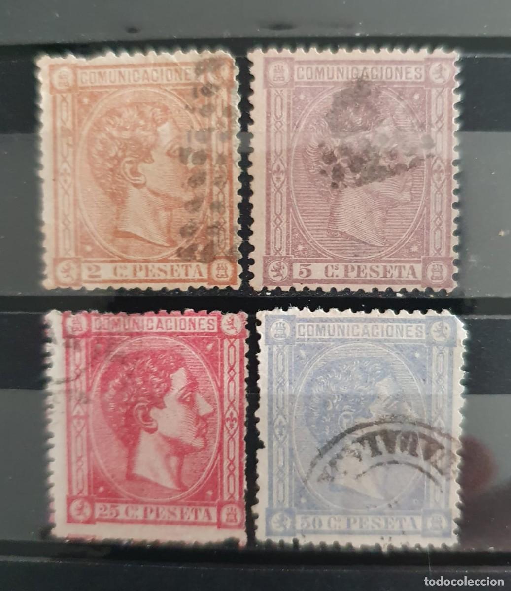 Sellos: LOTE USADOS ALFONSO XII ESPA&Ntilde;A 1875