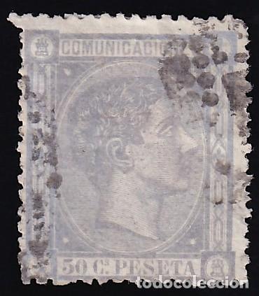 Sellos: ESPA&Ntilde;A, 1875 EDIFIL N&ordm; 168, 50 c. lila