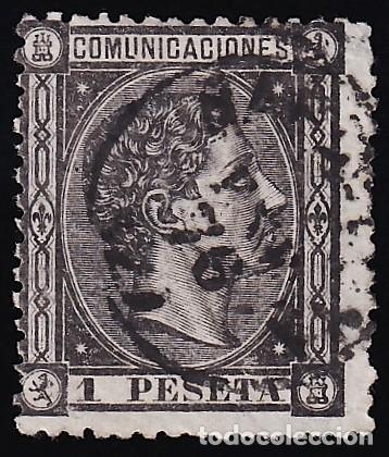 Sellos: ESPA&Ntilde;A, 1875 EDIFIL N&ordm; 169, 1 pts. negro