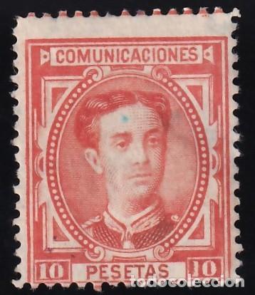 Sellos: ESPA&Ntilde;A, 1876 EDIFIL N&ordm; 182 (*), 10 p. naranja,